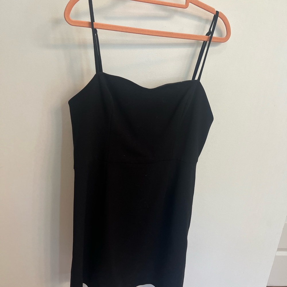 Elegant Black Spaghetti Strap Dress